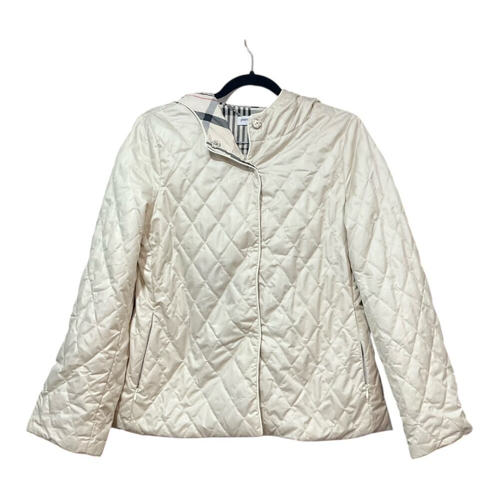Pierre Cardin Coat Women Cream Size 44 - Picture 1 of 4